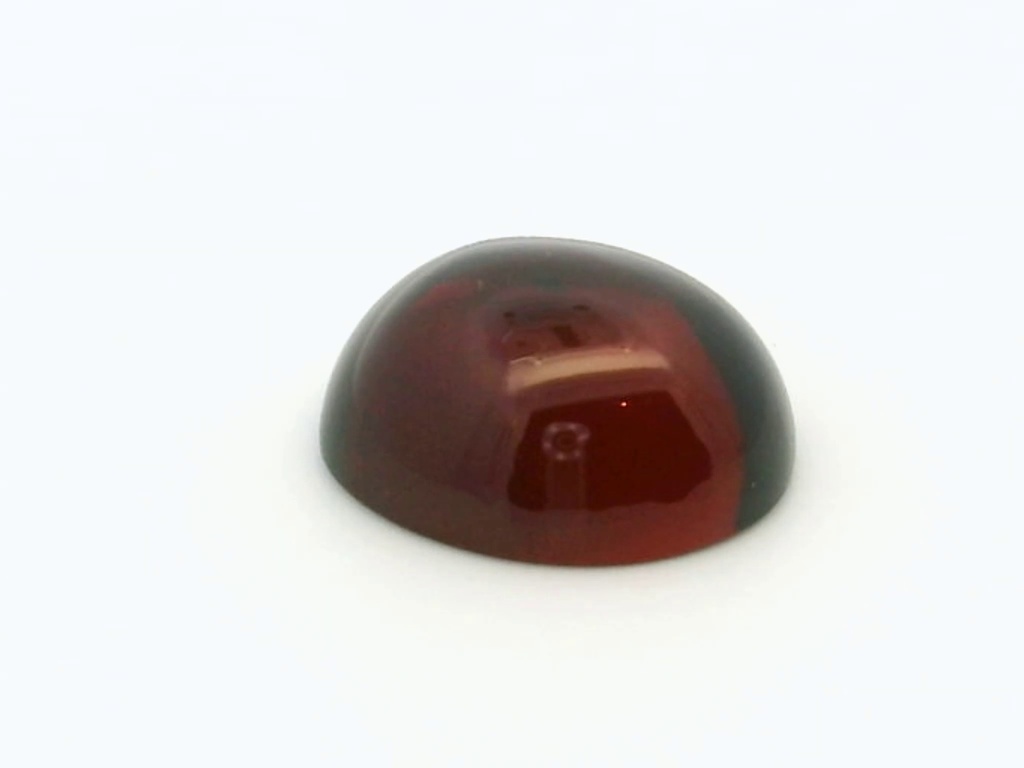 Synthetic/Lab Grown Ruby 14x12mm Oval Cabochon German Cut Dark Red