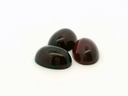 Synthetic/Lab Grown Ruby 14x10mm Oval Cabochon German Cut Dark Red
