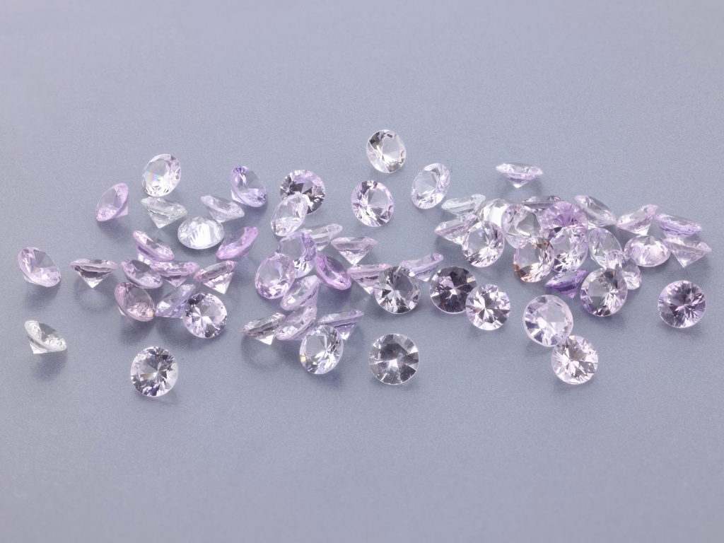 Pink Sapphire 2.50mm Round Light Beryllium Treated