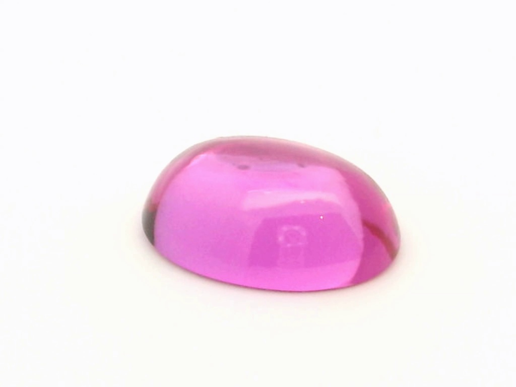 [YPVC1612] Synthetic/Lab Grown Sapphire 16x12mm Oval Cabochon German Cut Pink