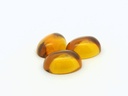 Synthetic/Lab Grown Sapphire 14x10mm Oval Cabochon German Cut Yellow