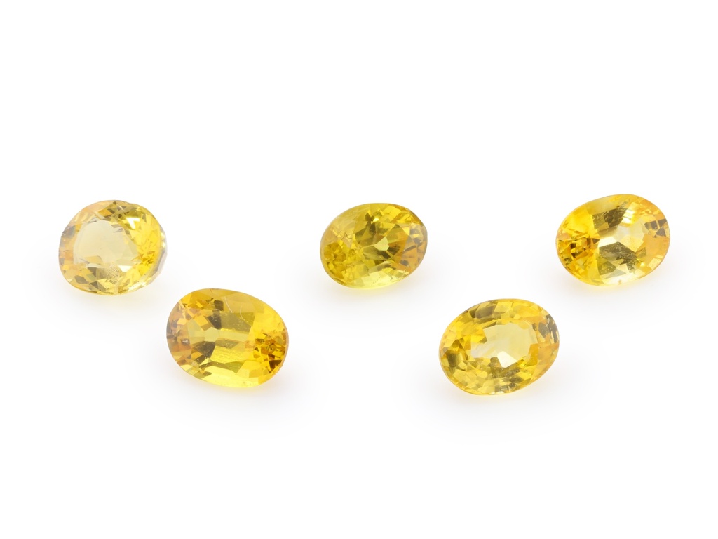 Beryllium Treated Sapphire 4x3mm +/- Oval Yellow