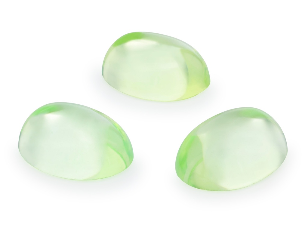 Synthetic Spinel 16x12mm Oval Cabochon Light Green