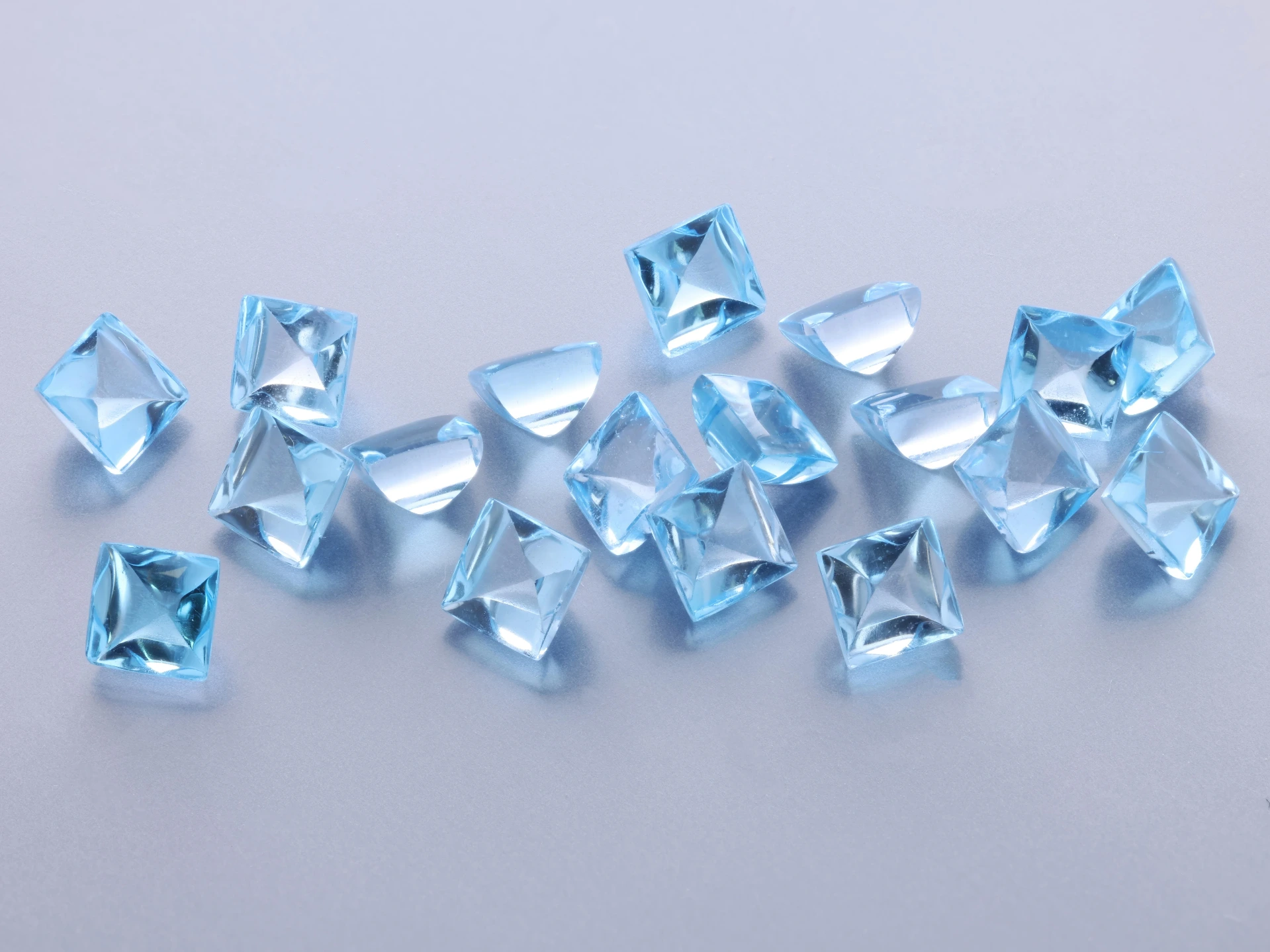 Topaz 3.50mm Square Cabochon Medium Blue