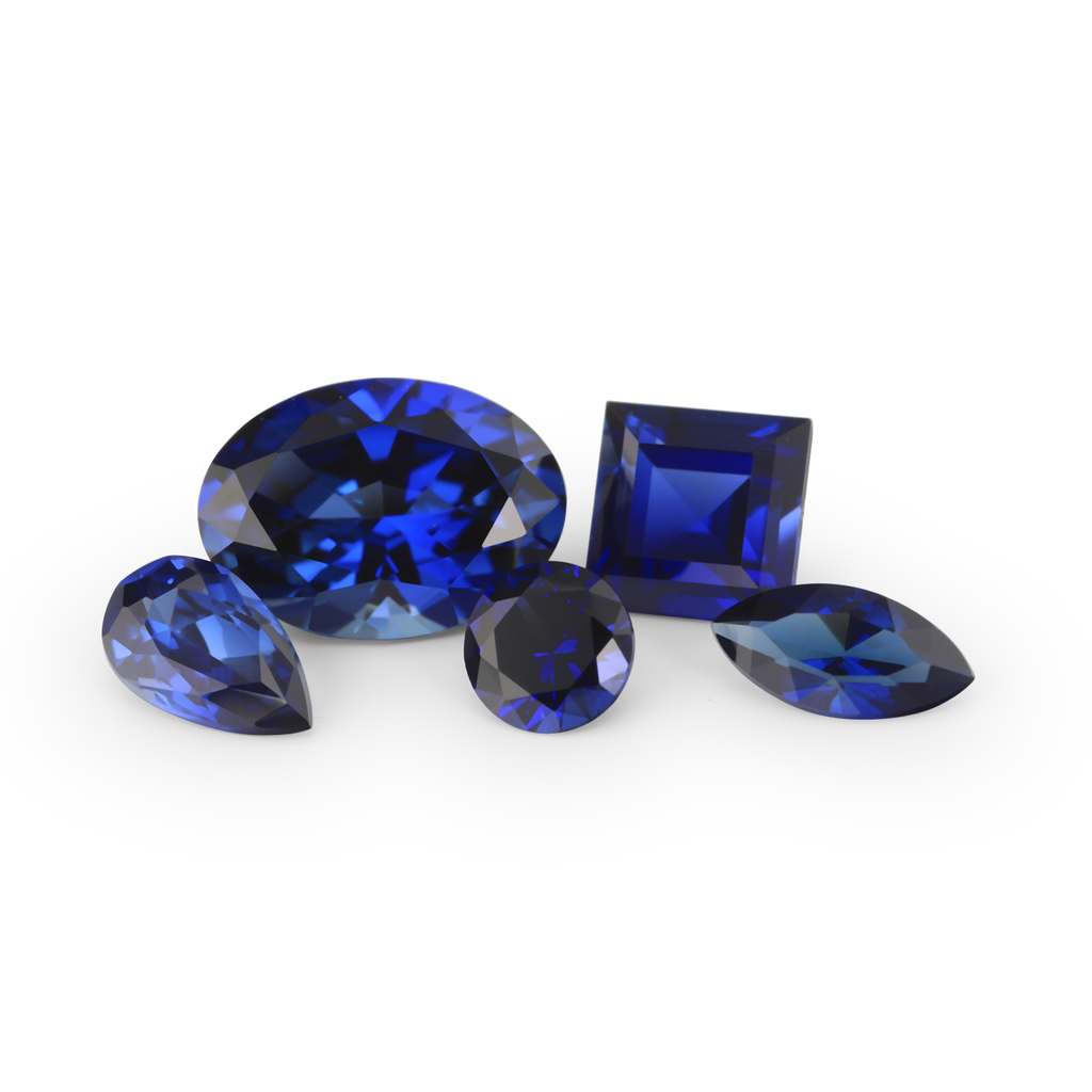 [YDFB0502] Synthetic/Lab Grown Sapphire 4.5x1.5mm Fancy Cresent Blue