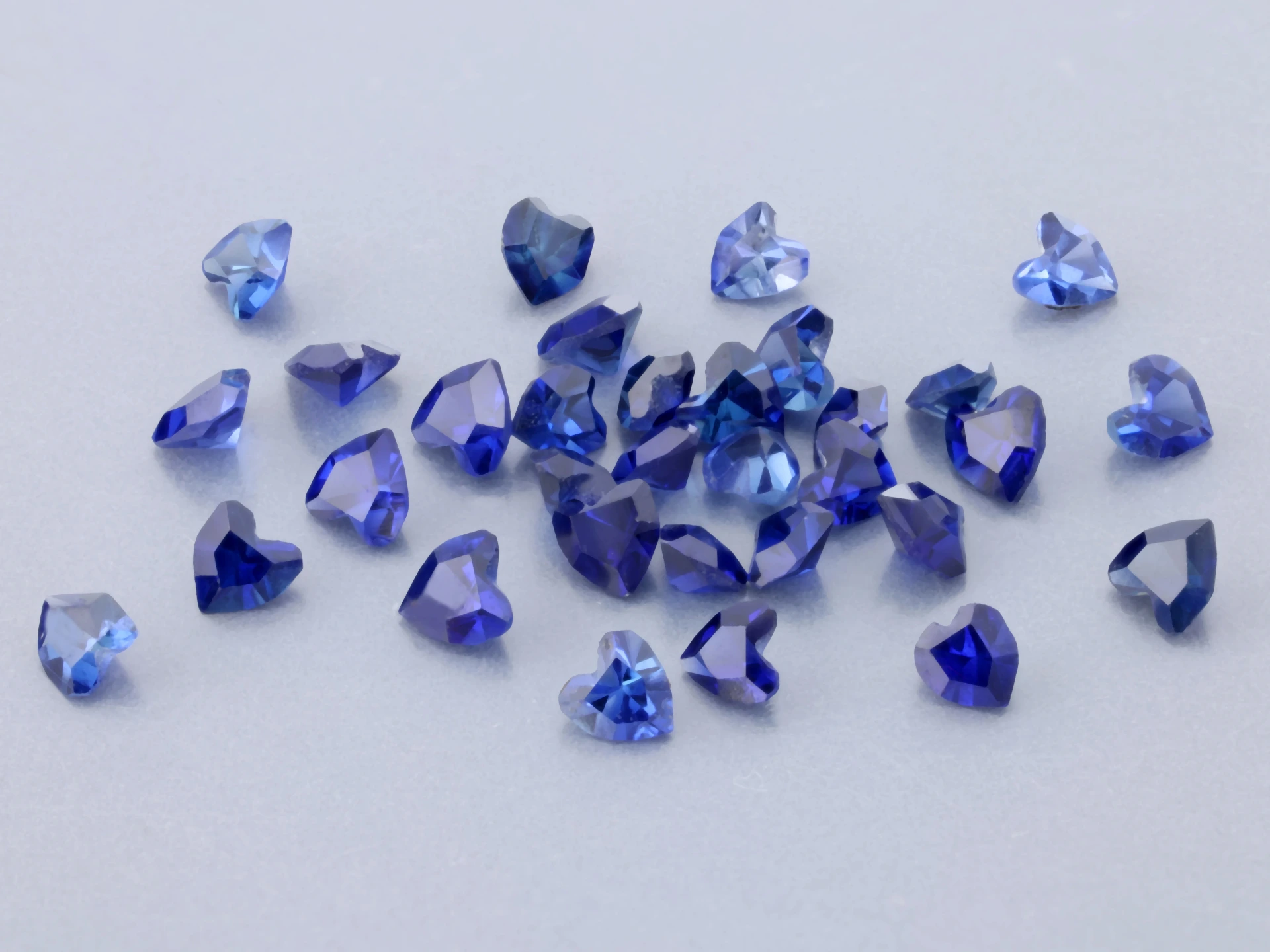 [YDHB0225] Synthetic/Lab Grown Sapphire 2.20mm Heart Shape Blue