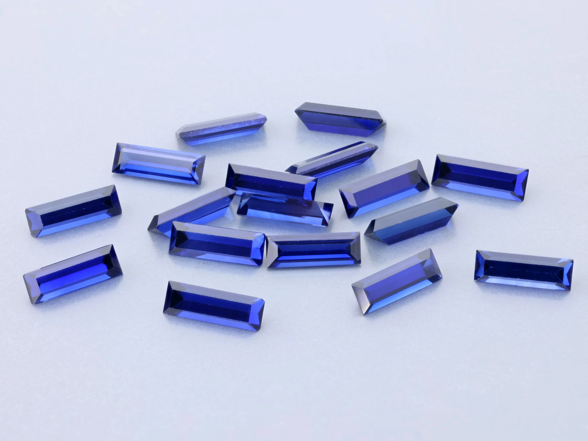 [YDBS0602] Synthetic/Lab Grown Sapphire 6x2mm Baguette Blue