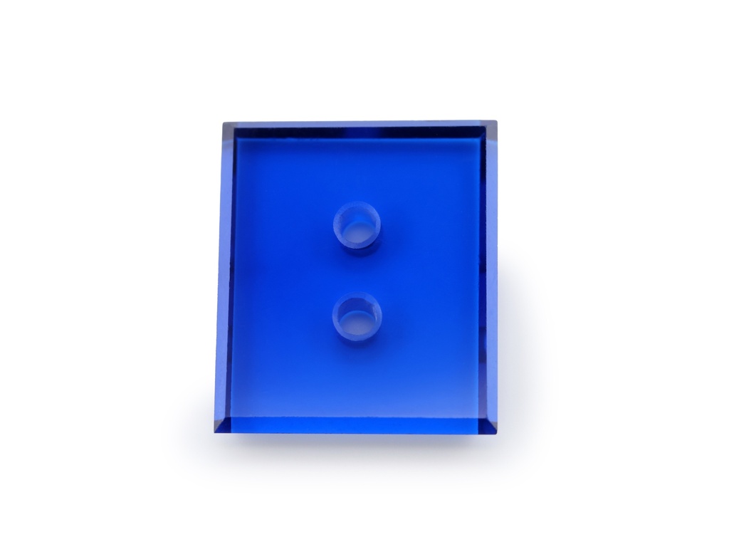 Synthetic/Lab Grown Spinel 14x12mm Baguette Double Drilled Cobalt Blue
