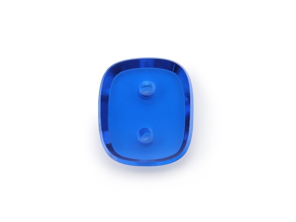 Synthetic/Lab Grown Spinel 12x10mm Cushion Double Drilled Cobalt Blue