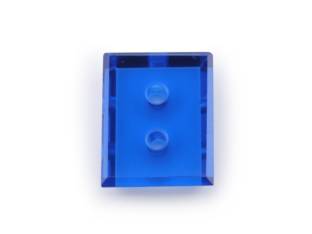 Synthetic/Lab Grown Spinel 10x8mm Baguette Double Drilled Flat Back Cobalt Blue