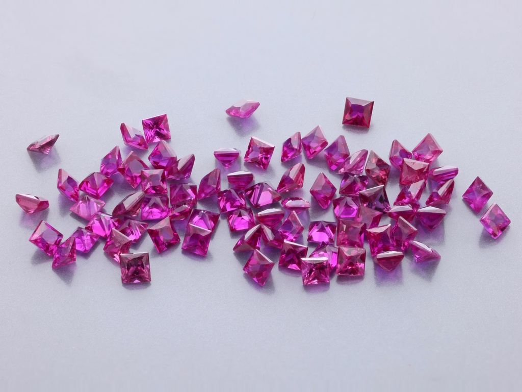 [RKQP0150B] Ruby 1.50mm Princess Cut Pink Red