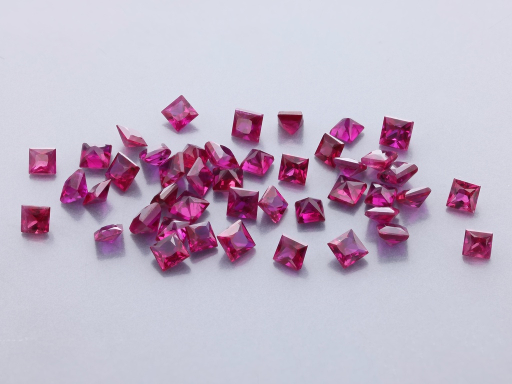 [RRQP0150A] Ruby 1.50mm Princess Cut Red