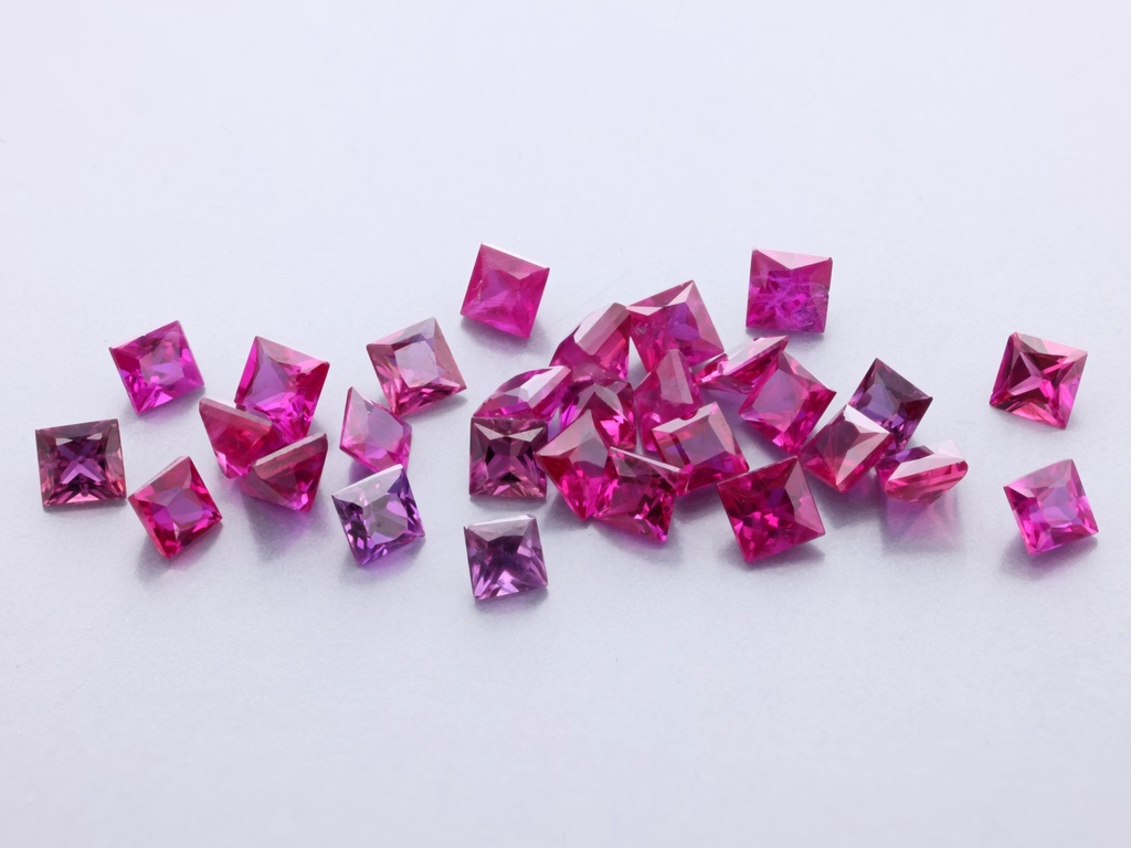 [RKQP0200B] Ruby 2.00mm Princess Cut Pink Red