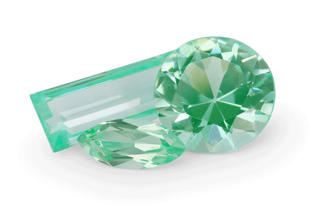 Synthetic Spinel 20x8mm Baguette Green
