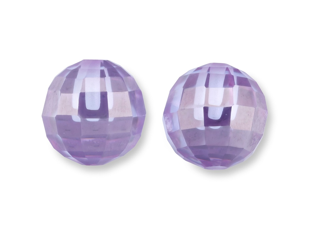 [BRZJ3002] Cubic Zirconia 6.00mm Ball Faceted HD Lavender