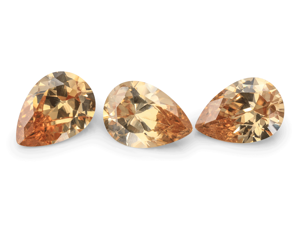 [ZCPB0705] Cubic Zirconia 7x5mm Pear Shape Champagne