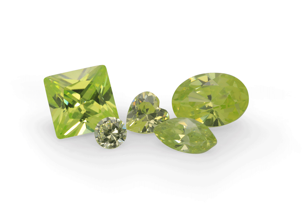 [ZGPB0705L] Cubic Zirconia 7x5mm Pear Shape Light Green