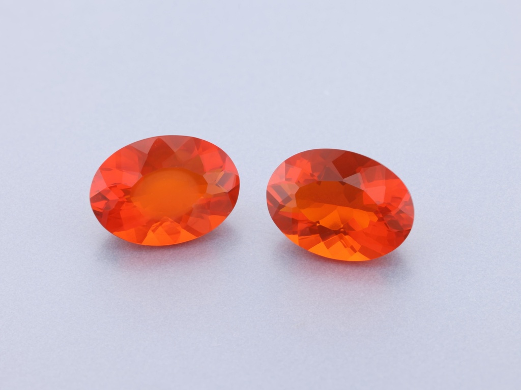 [NMVB0705X2] Mexican Fire Opal 7x5mm Oval FANTA Pair