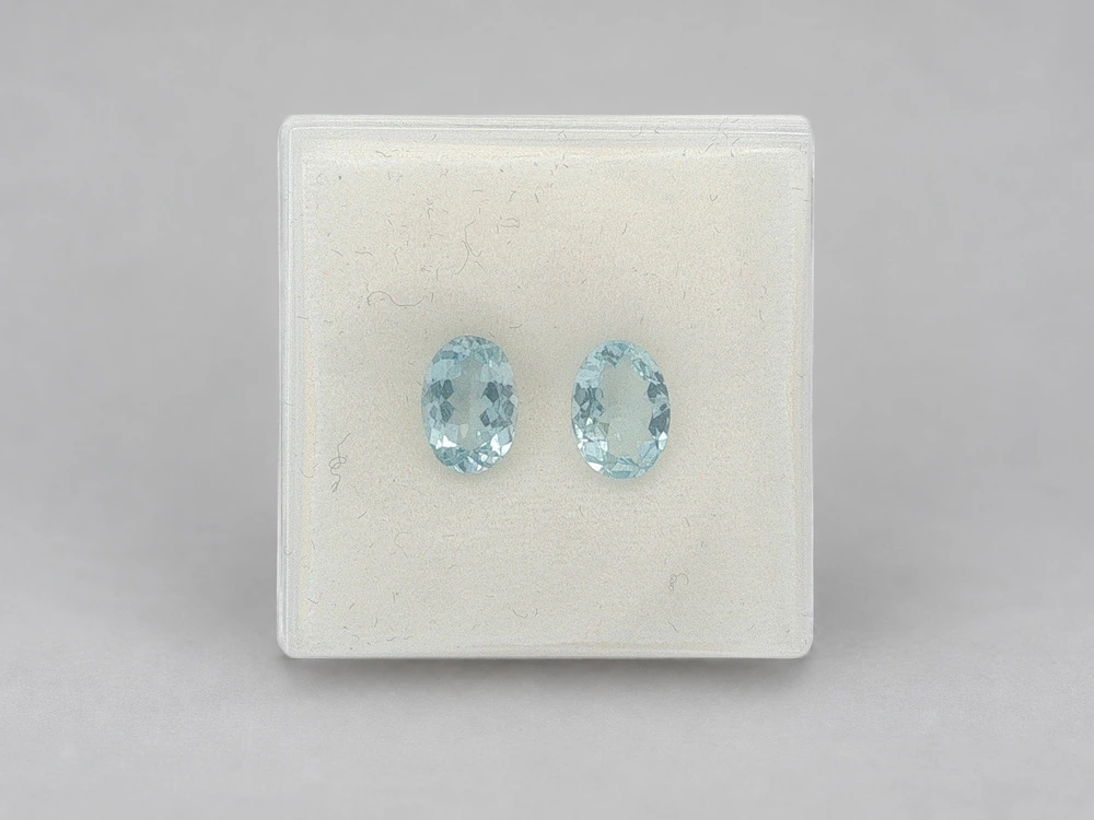 [BAVB0705X2] Aquamarine 7x5mm Oval  set of 2