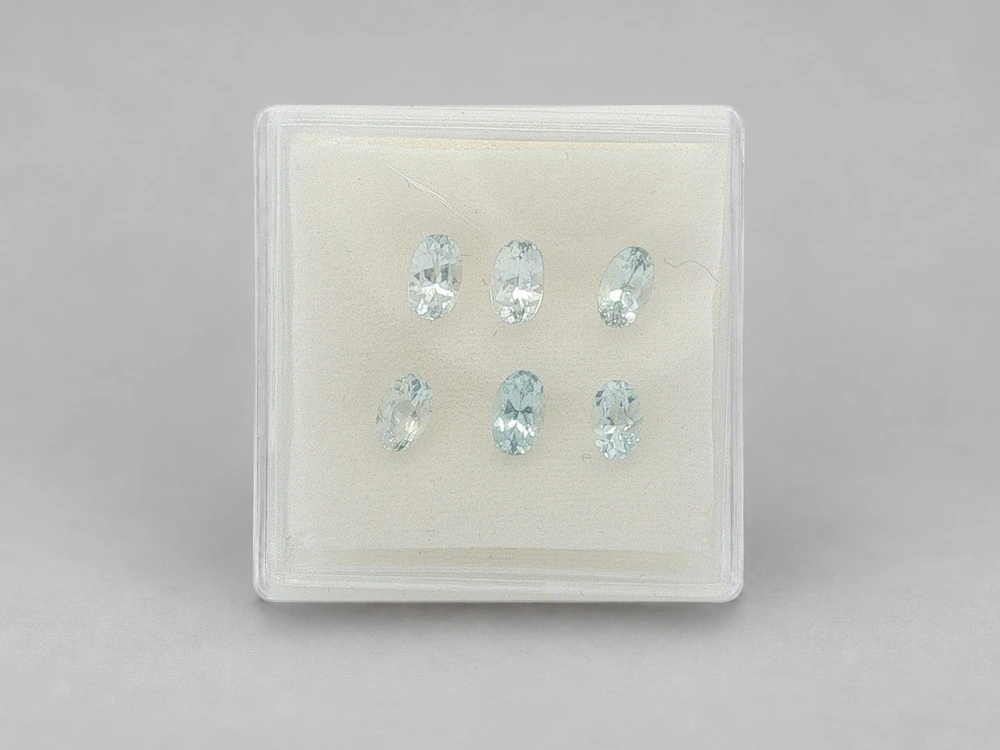 [BAVB0503X1] Aquamarine 5x3mm Oval  Mixed Set of 6