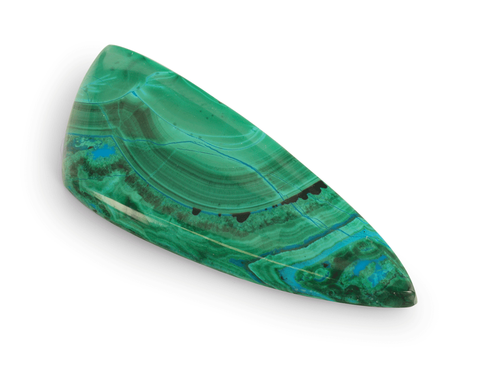 Ray Chrysocolla 42x17.50mm Triangle Free Form