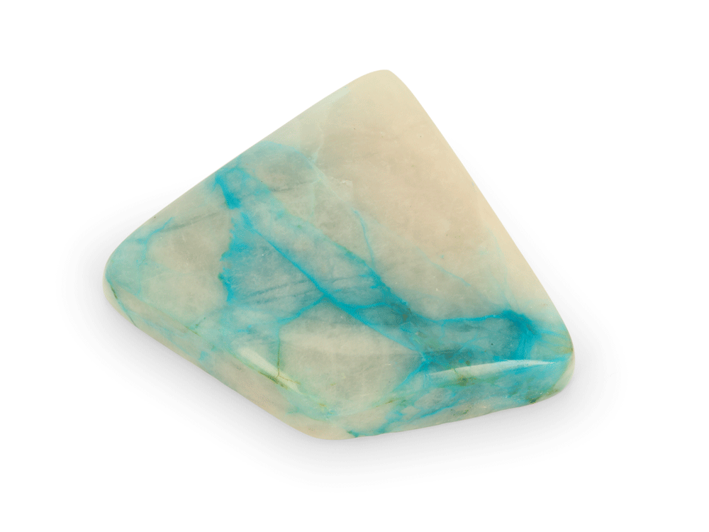 [ORNX3251] Copper, Chrysocolla Quartz 34x27.5mm Kite