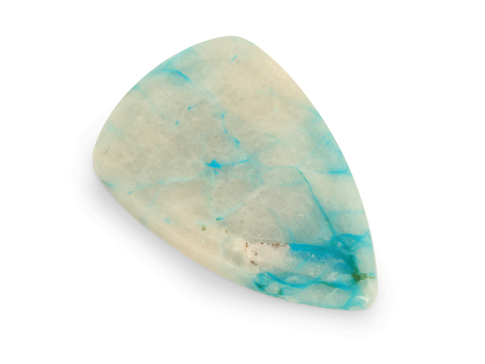 [ORNX3258] Copper, Chrysocolla Quartz 44x28.5mm Triangle