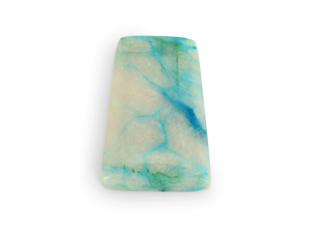 Copper, Chrysocolla Quartz 45x26mm Rectangle