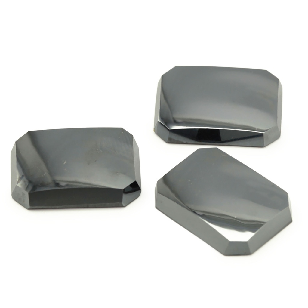 Haematite 16x12mm Octagonal Buff Top SB German Cut 
