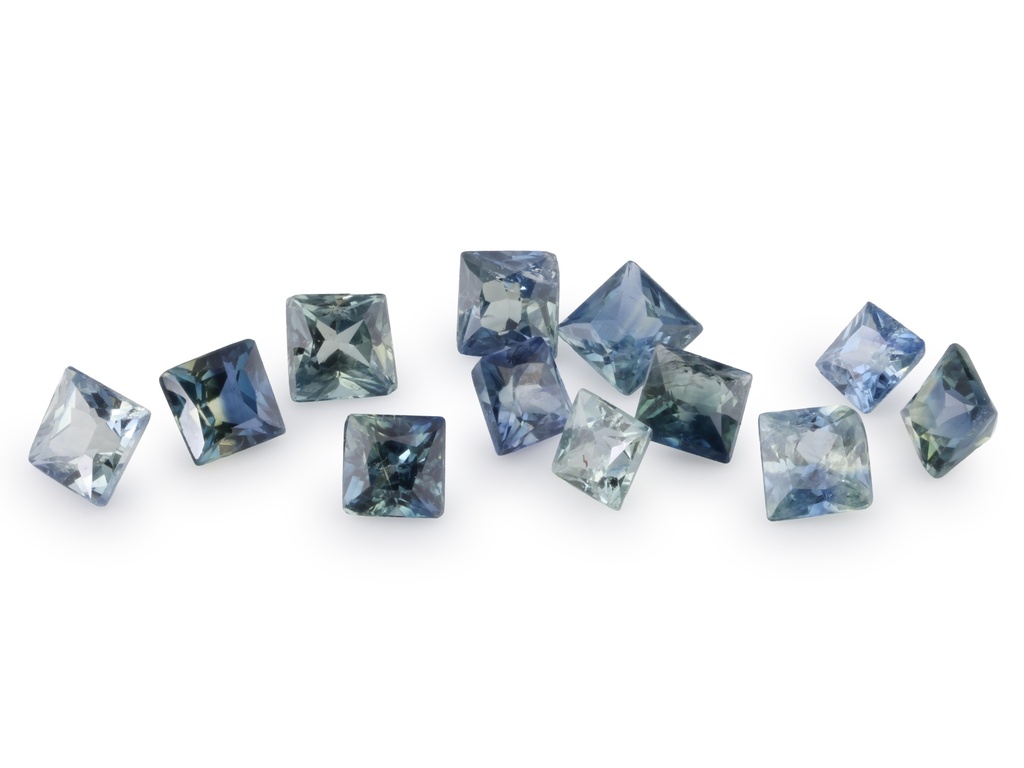 Beryllium Treated Sapphire Fancy Colours 2.00mm Princess Cut