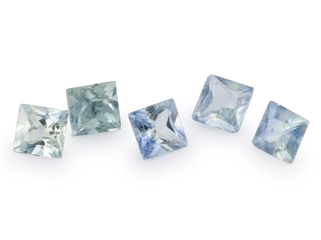 Beryllium Treated Sapphire Fancy Colours 2.75mm Princess Cut