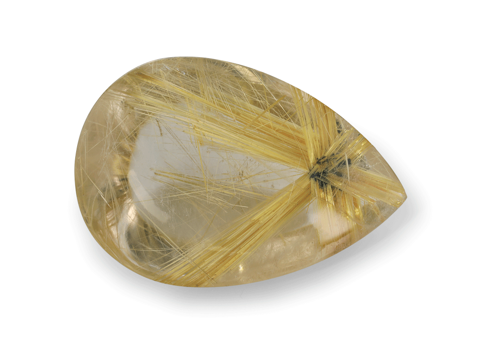 [QZX3178] Quartz w Rutile 35x24mm Pear Shape