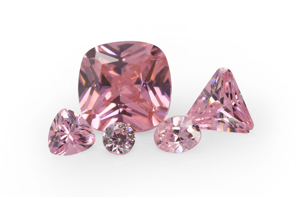 [ZPQS0300] Cubic Zirconia 3.00mm Carre Cut Pink