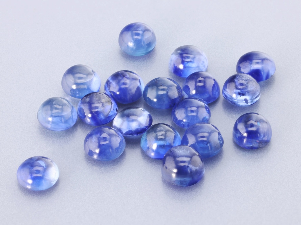 Blue Sapphire 3-3.25mm Round Cabochon