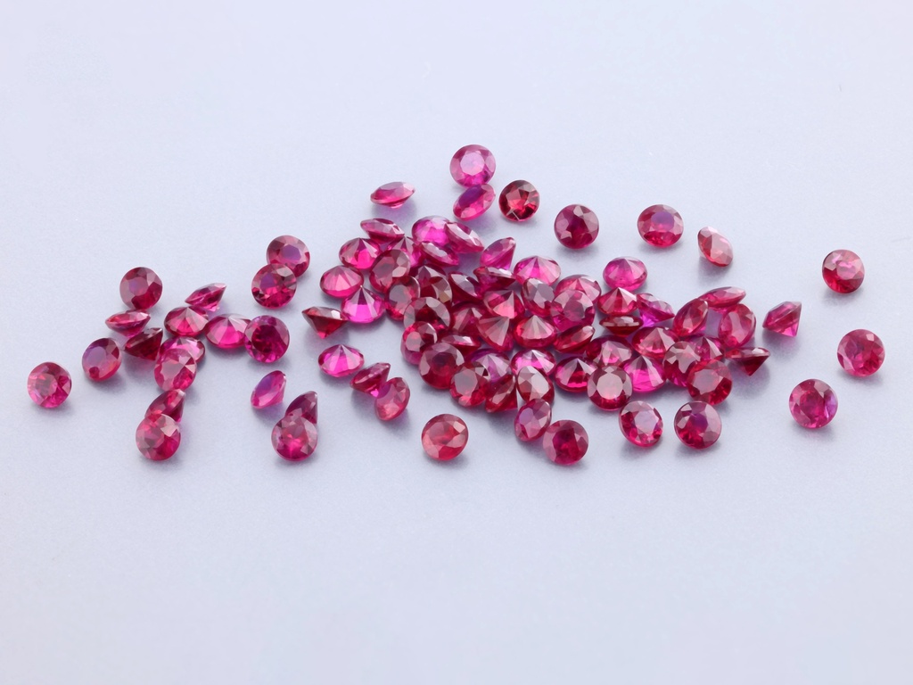 [RRRB0200B] Ruby 2.00mm Round Diamond Cut Red