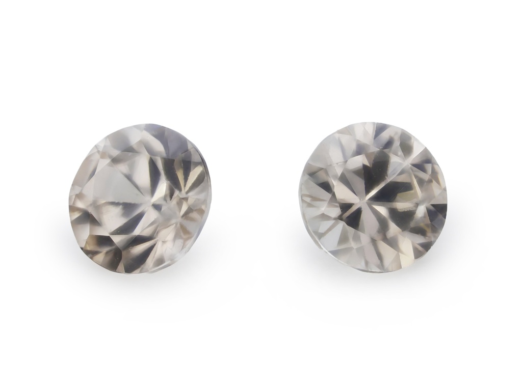 [WZRB0500X4] Rubyvale Zircon 5.1mm Round PAIR