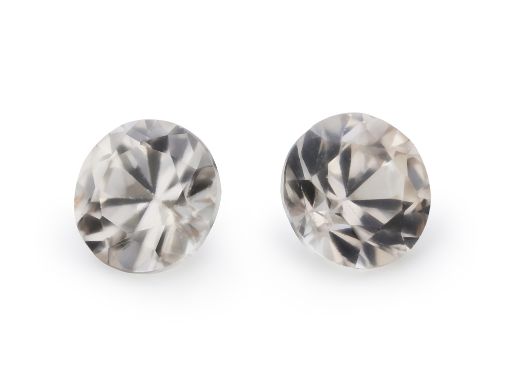 [WZRB0500X5] Rubyvale Zircon 5.1mm Round PAIR