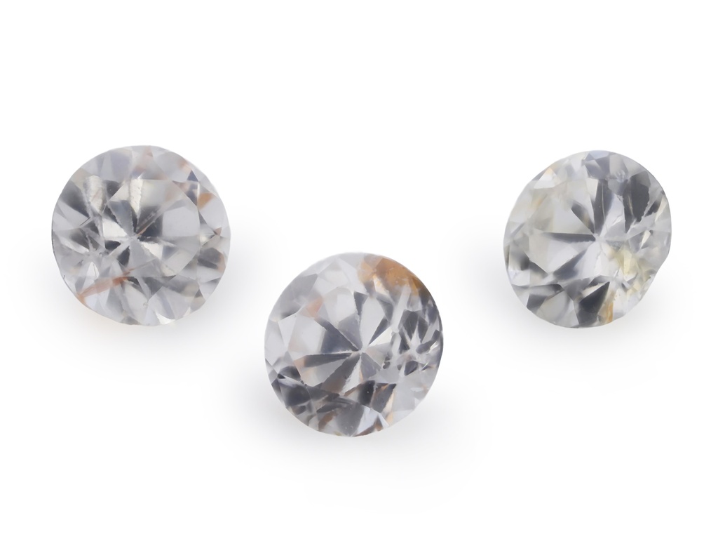 Rubyvale Zircon 4.00mm+/- Round Set of 3