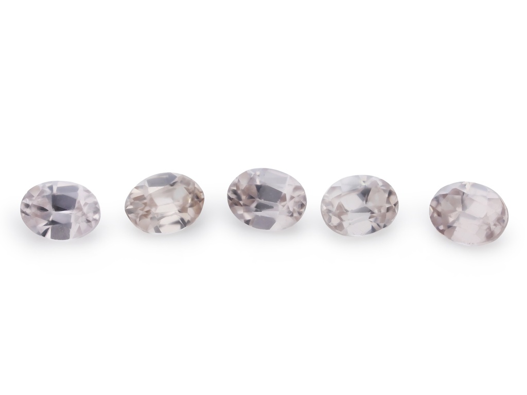 Rubyvale Zircon 4x3mm+/- Oval Set of 5
