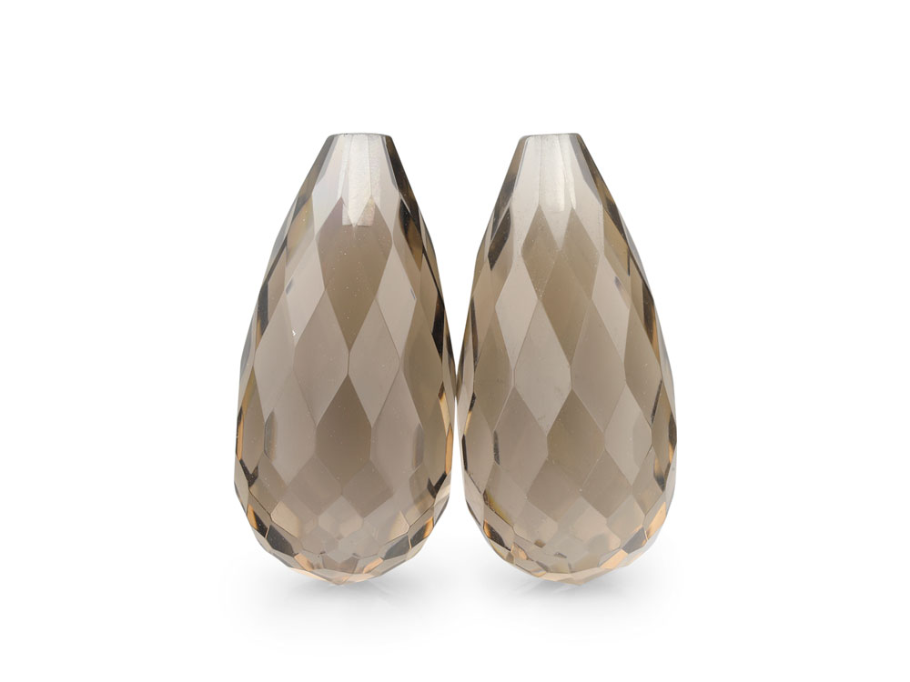 [QSDL2010] Smoky Quartz 20x10mm Briolette