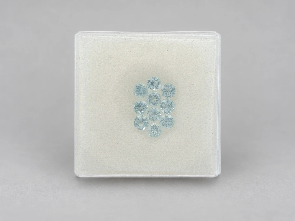 [BARB0275X1] Aquamarine 2.75mm Round set of 10
