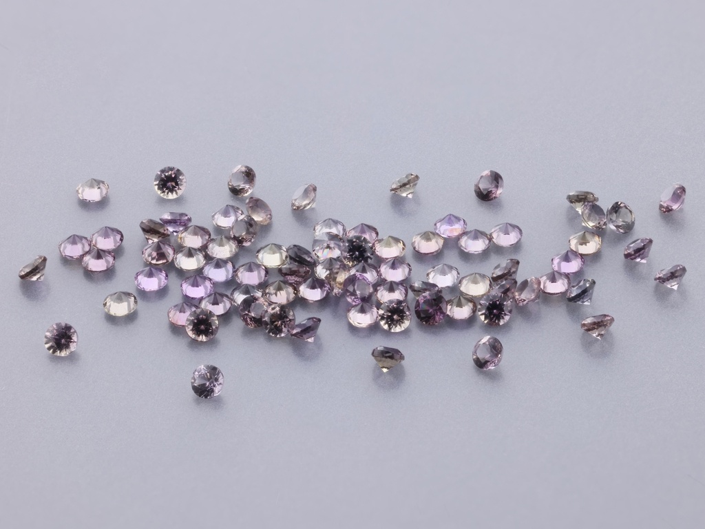 Beryllium Treated Sapphire 1.25mm Round Rose Pink