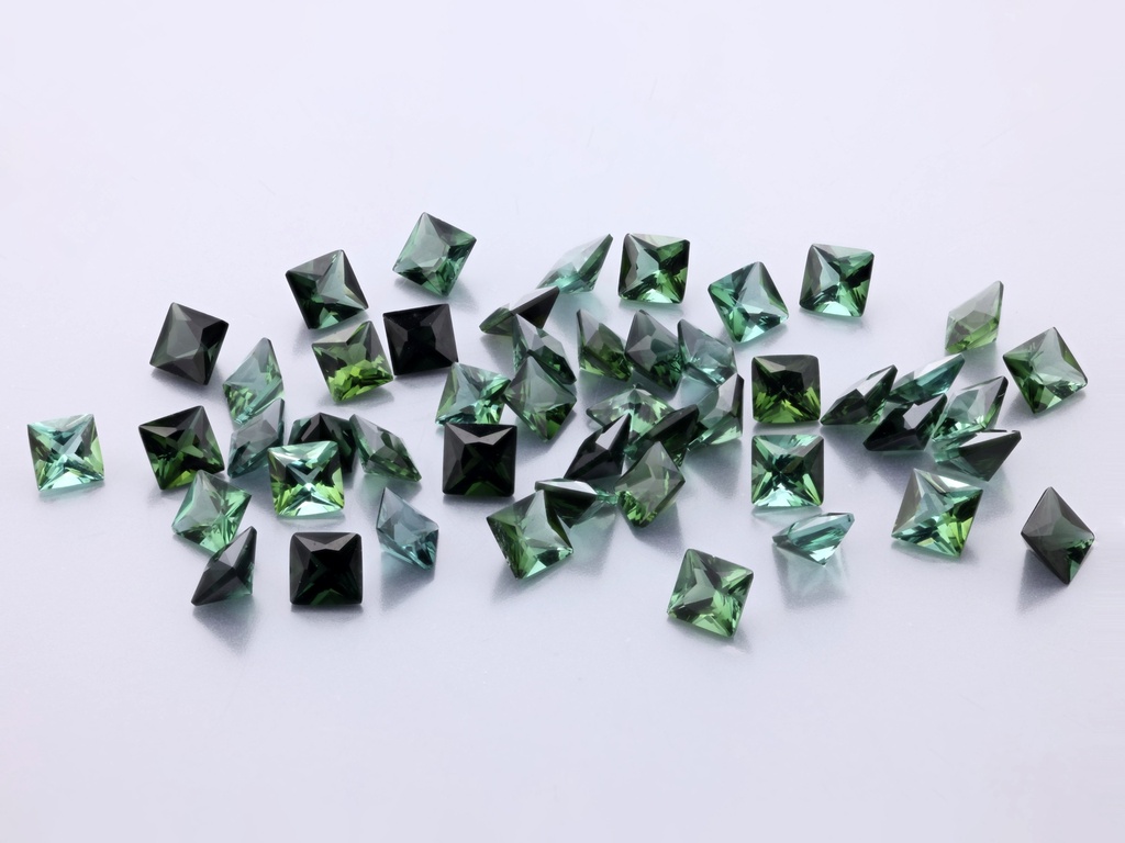 Green Tourmaline 2.50mm Princess Cut