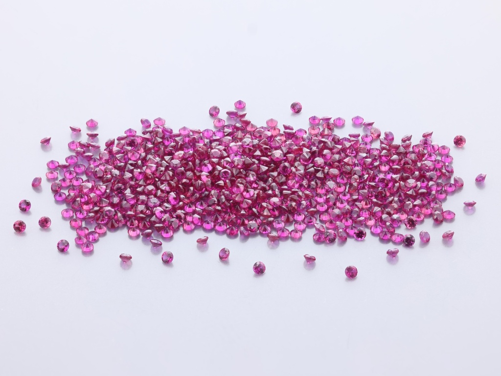 [RRRB0100A] Ruby 1.00mm Round Diamond Cut Red