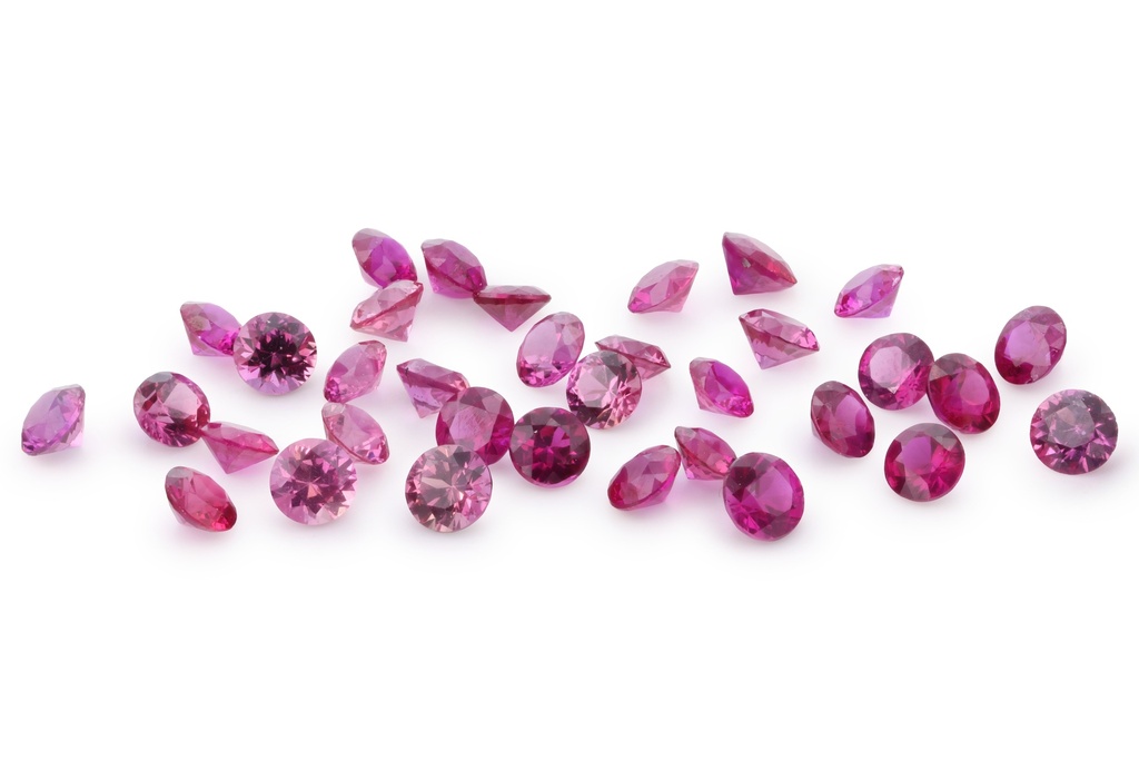 [RKRB0200C] Ruby 2.00mm Round Diamond Cut Pink Red