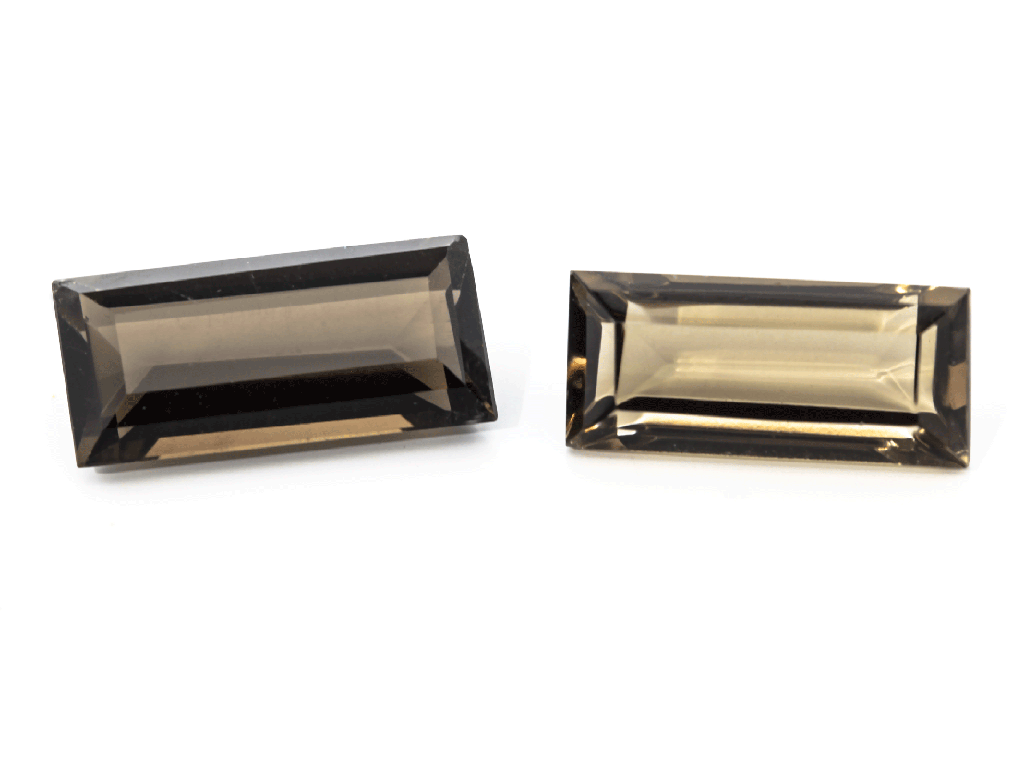 Smoky Quartz 12x5.5mm Baguette