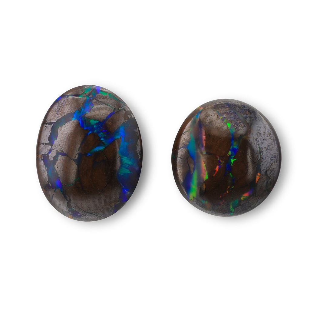 [NBVC1107X1] Boulder Opal 9x8-11x7mm Oval Set of 2