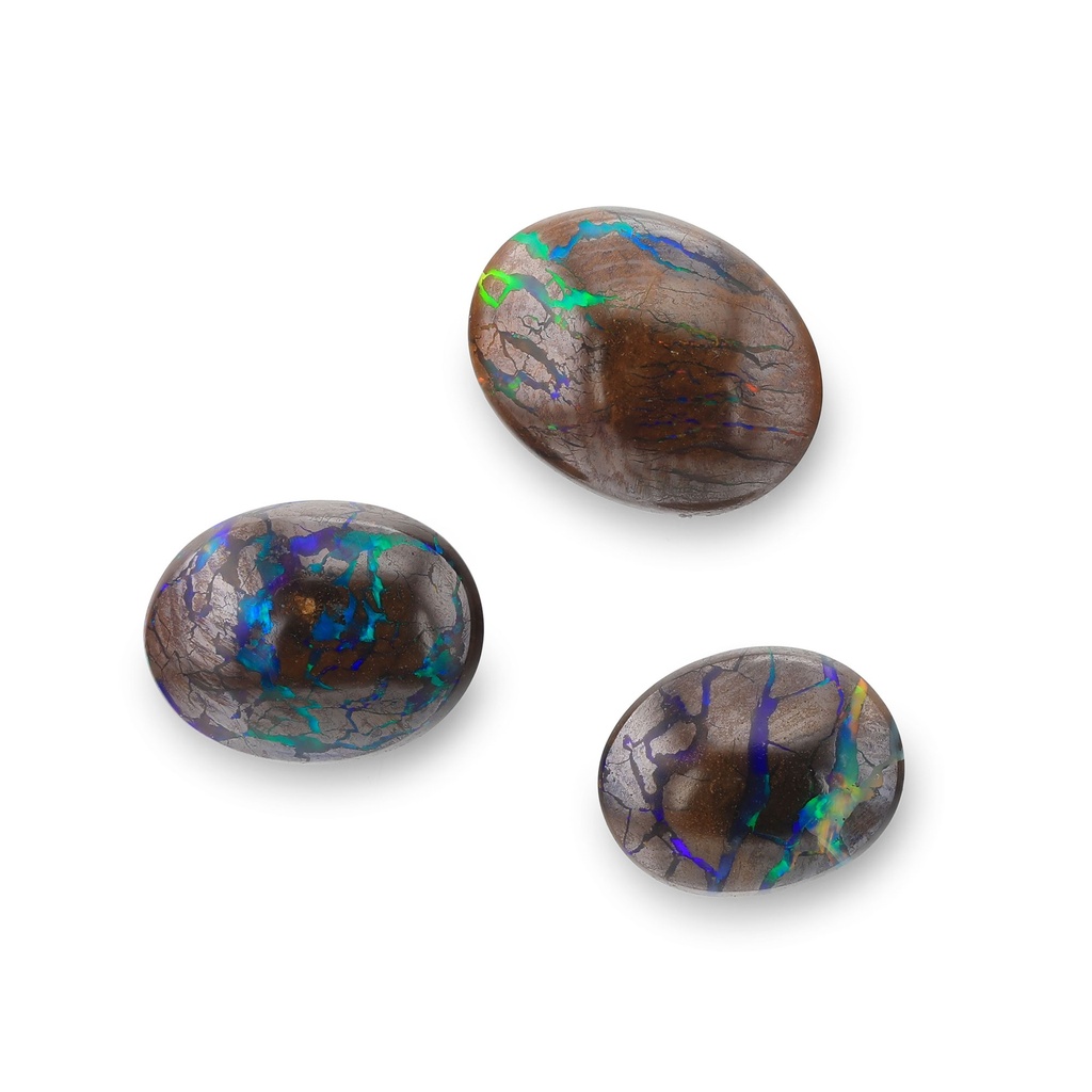 [NBVC1008X1] Boulder Opal 8x6-10x8mm Oval Set of 3