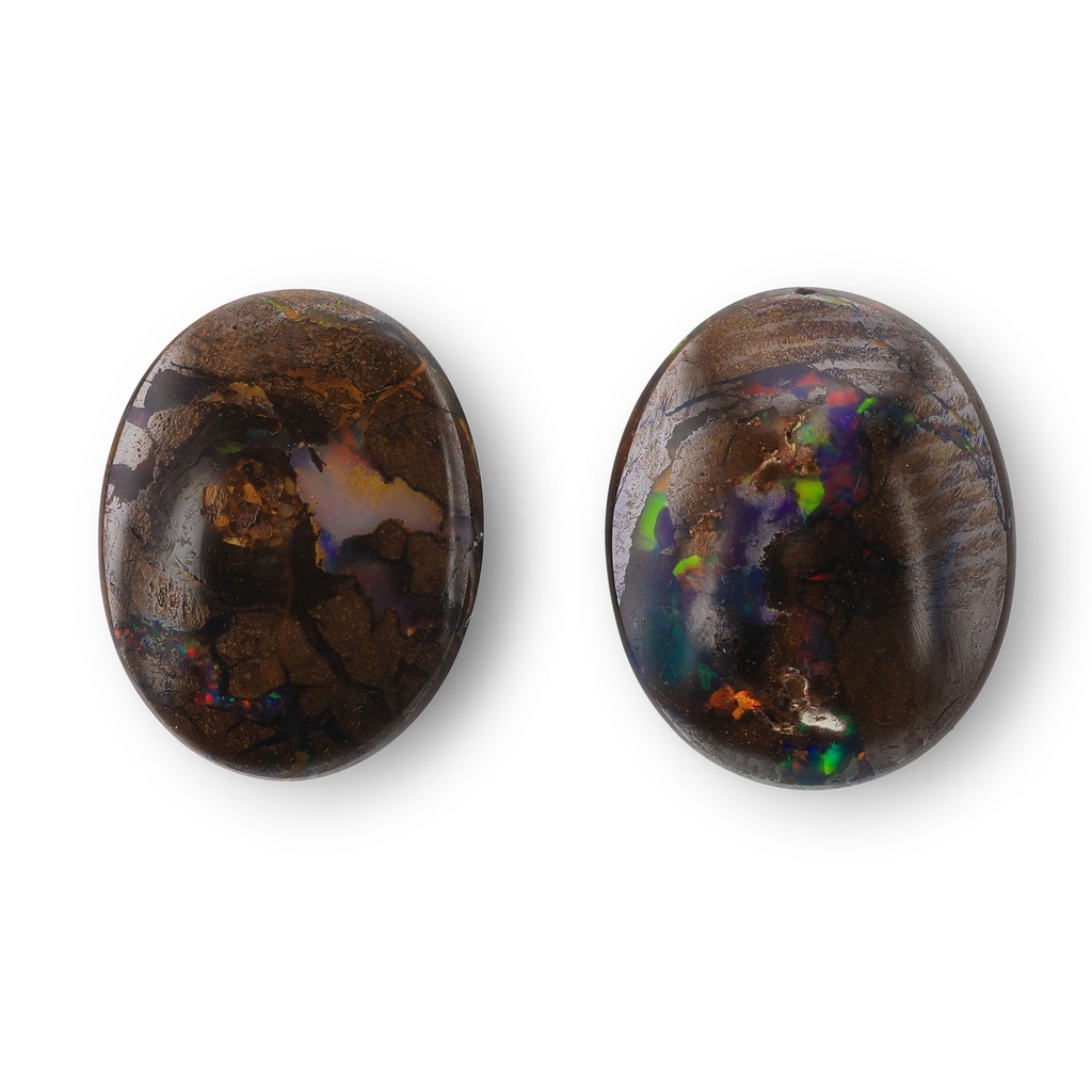 [NBVC0907X2] Boulder Opal 9x7mm+/- Oval Set of 2