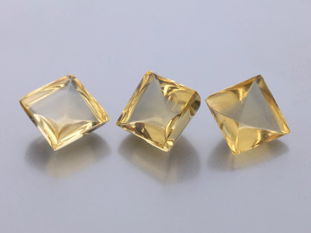 Citrine 6.00mm Square Buff Top